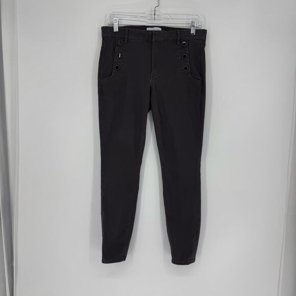 Loft Mid Rise Gray Skinny Pants Size 28/6 - Picture 2 of 9